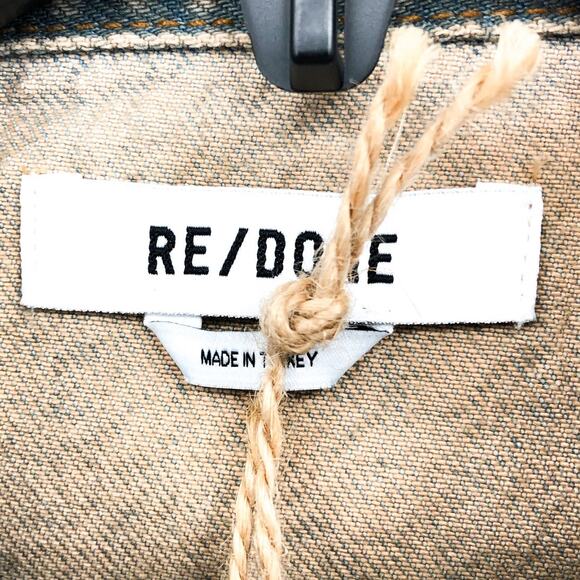 RE/DONE Women's Sandbar Fit Trucker Jacket Small Brown Long Sleeve Collared NWOT - Picture 6 of 7